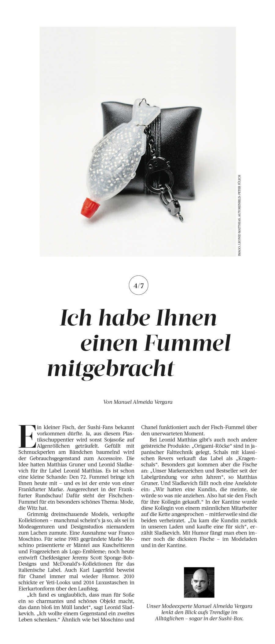 Fischkette in der Frankfurter Rundschau